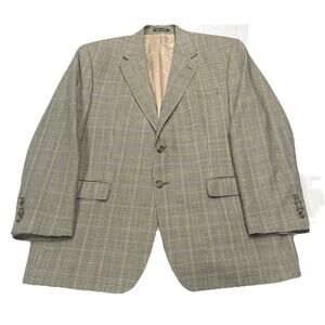 Vintage Lauren Ralph Lauren Glen Plaid Silk Wool 2 Button Blazer Men’s Size 44R